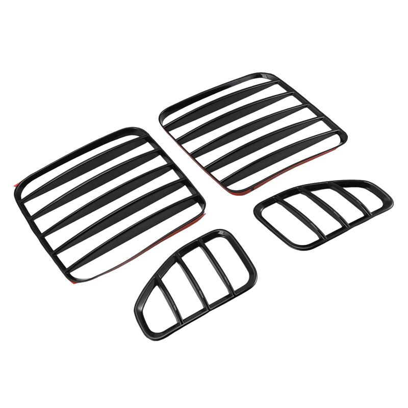 Precise Tail Light Lamp Covers Blinds ABS Rear Taillight Guard For Jeep Renegade 2016 2017 2018 2019 2020 2021, Black