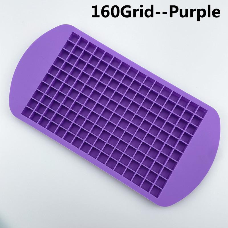 160 Grid Mini Silicone Ice Tray Ice Cubes Foldable Ice Mold Ice Breaker Ice Grid Tray Small Square Mold Ice Maker Silicone Mold