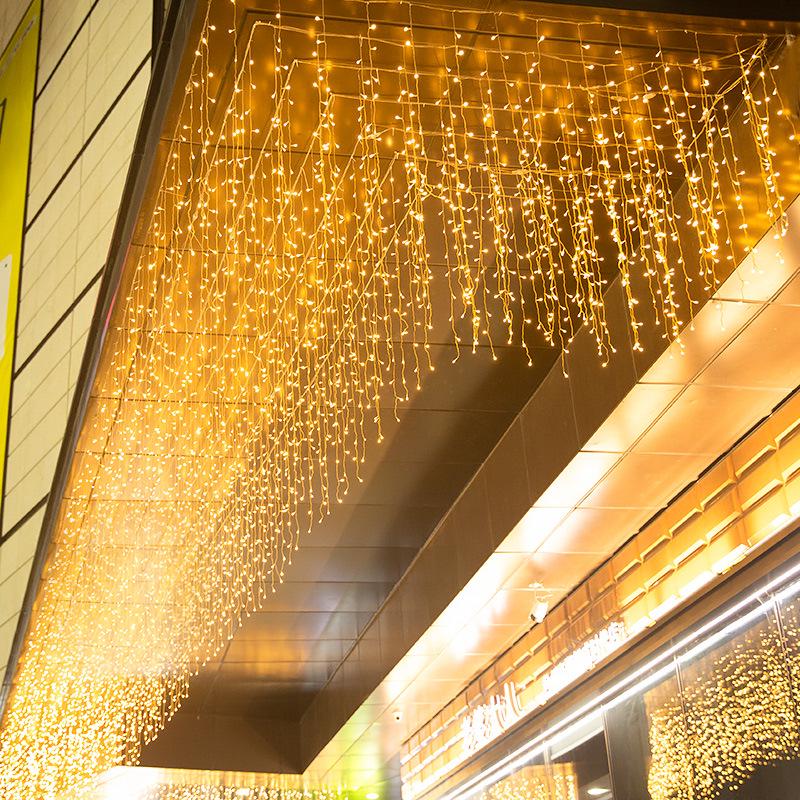 Twinkling LED Icicle Fairy Curtain Lights - Safe Low Voltage for Outdoors, Rooms, or Festivals