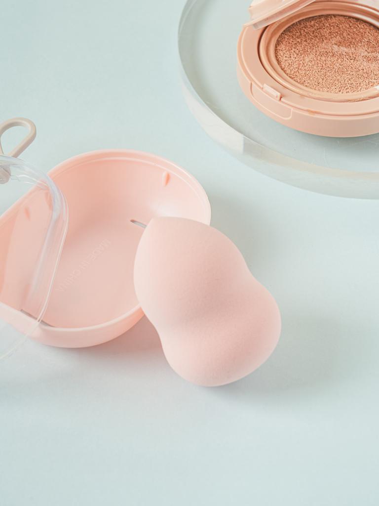 Kürbisform Make-up-Schwamm & Reiseetui Set