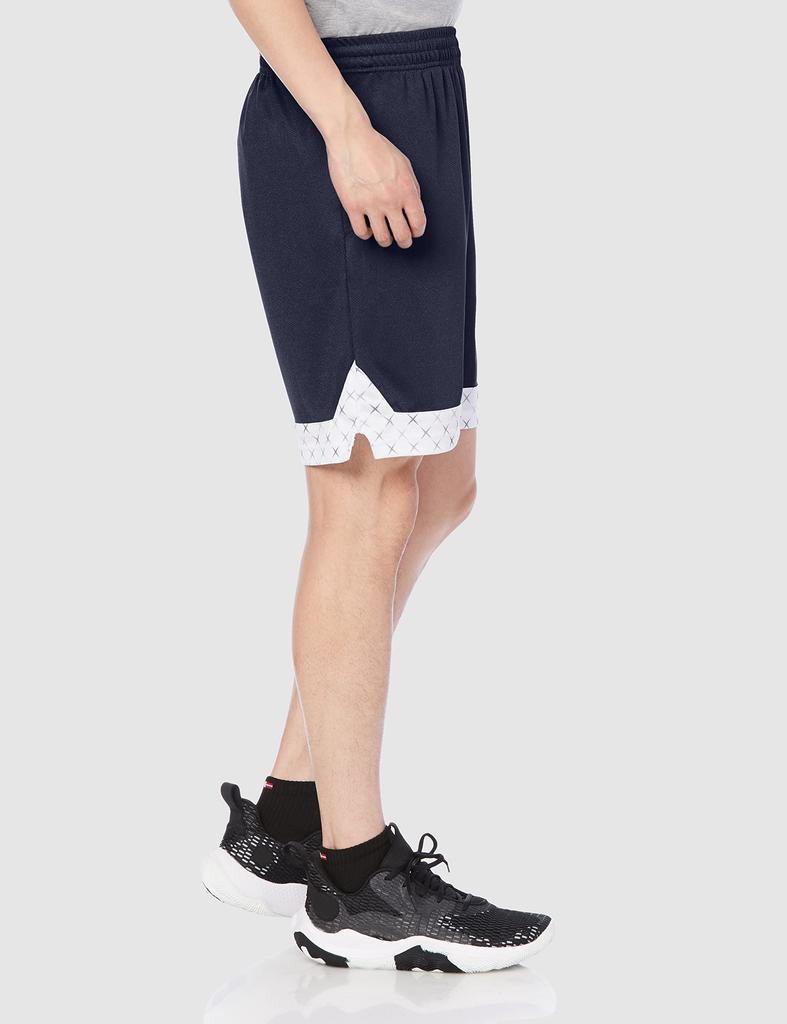 Champion Practice Shorts with a Big Size S Men's Quick-Drying Logo, Basketball, Navy, (C3-VB522)