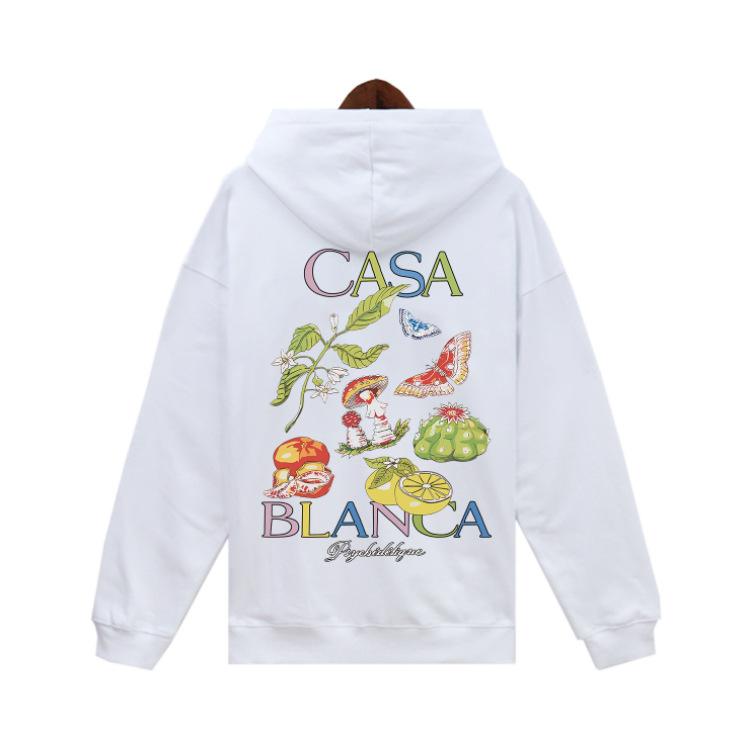Cross-border Casablanca summer new Casablanca letter logo printing loose cotton sweater hat lining S