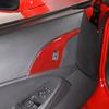 Red Carbon Fiber Interior Door Lock Panel Trim Sticker For Corvette C6 2005-2013