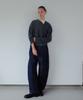 Gilyeong Denim Corduroy Barrel Pants_Navy