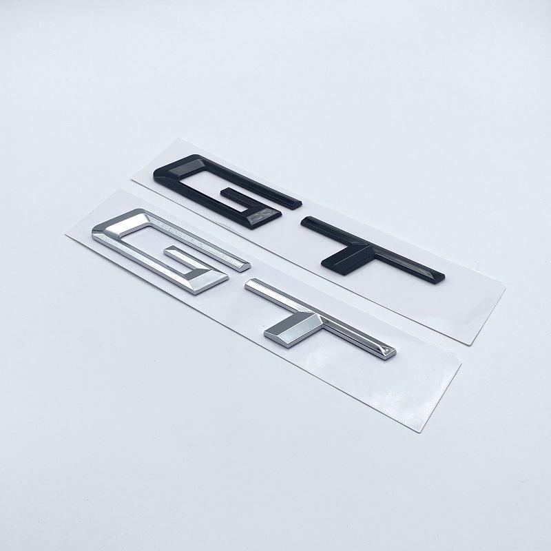 Emblemă nouă mică GT X1 X3 X4 X5 X6 X7 ABS pentru BMW E36 E39 E70 E90 F10 F30 Autocolant cu logo pentru portbagaj autocolant cromat lucios