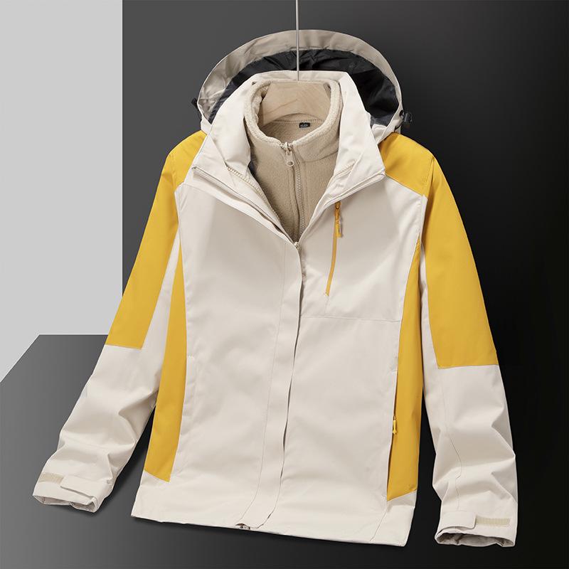 Windproof Cold-Resistant Detachable 3-in-1 Couple's Outdoor Jacket