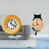 Contemporary Analog Wall Clock Silent Hanging Ornament Lightweight Easy to Read Round Wood Decor for