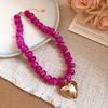 Elegant Summer Acrylic Beaded Necklace: Fashionable Round Clavicle Chain Jewelry