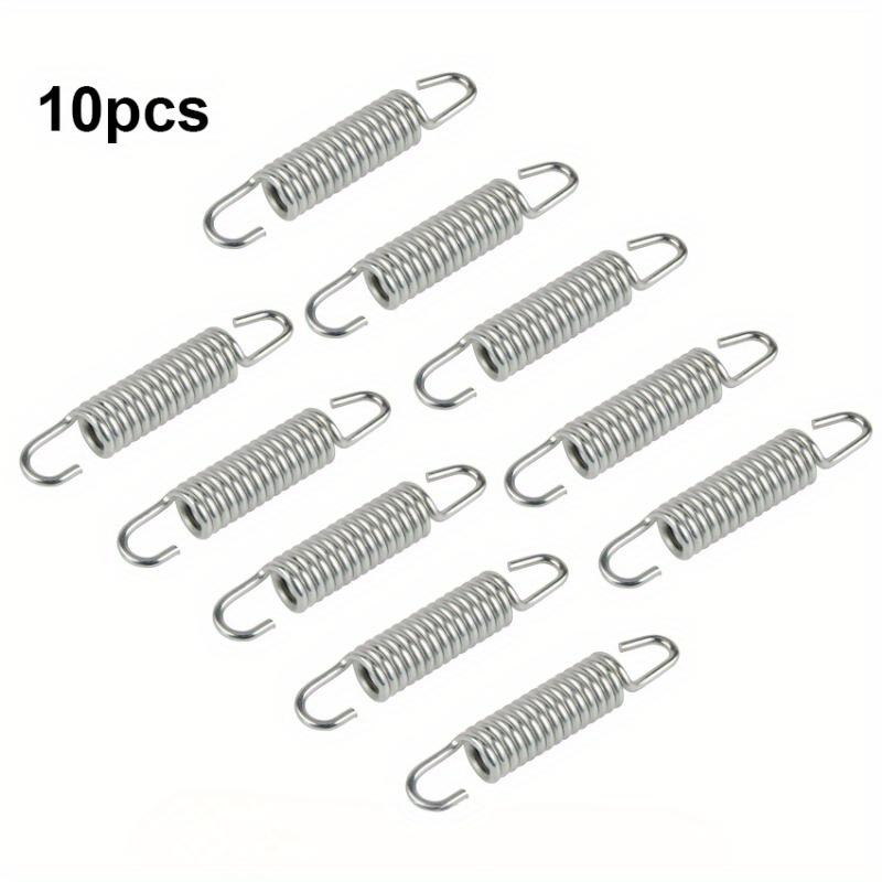 

10pcs Motorcycles Universal Exhaust Pipe Spring 63mm 2.5 Stainless Steel Exhaust Pipe Spring Hook Modified Accessory 100mm
