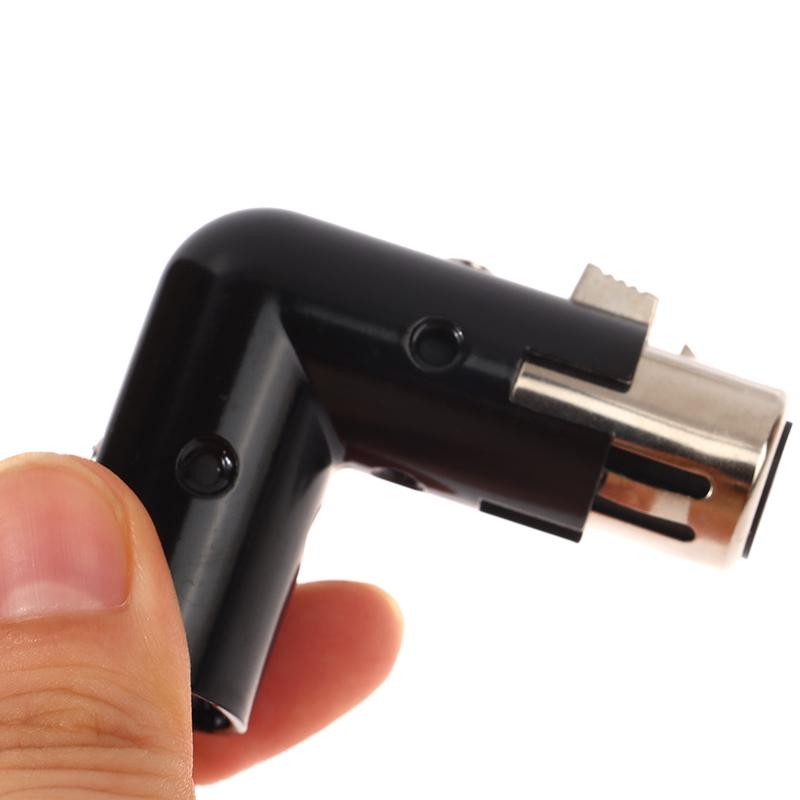 1Pc Audio Adapter Plug Adjustable Male To Female Right Angle Xlr Connector Metal Adapter 3Pin Black (Xlr 90 Degree Adapter)