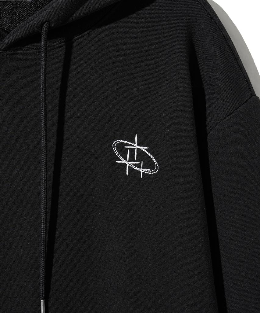 Starlight Embroidered Hoodie Black