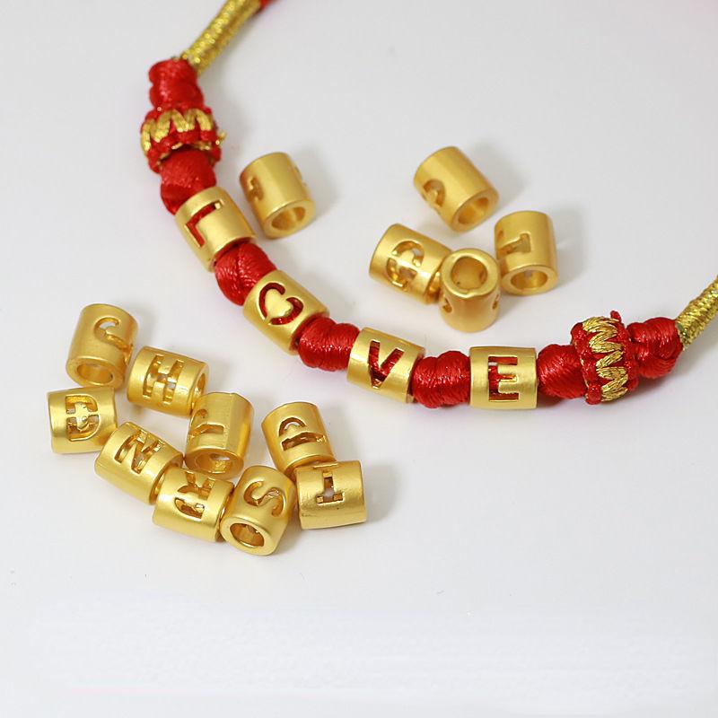 Buda Boncuk Thangka Kum Altın Mektup Transfer Boncuklar Altın kaplama