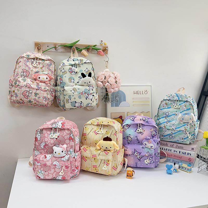 Adorable Cartoon Nylon Children's Backpack With Breathable Lightweight Design For School