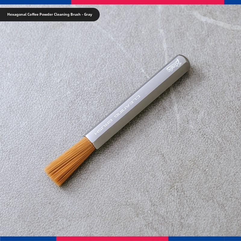 Bincoo Aluminum Alloy Coffee Bean Grinder Cleaning Brush Barista Tool Espresso Machine Portafilter Cleaning Brush Hard Bristle