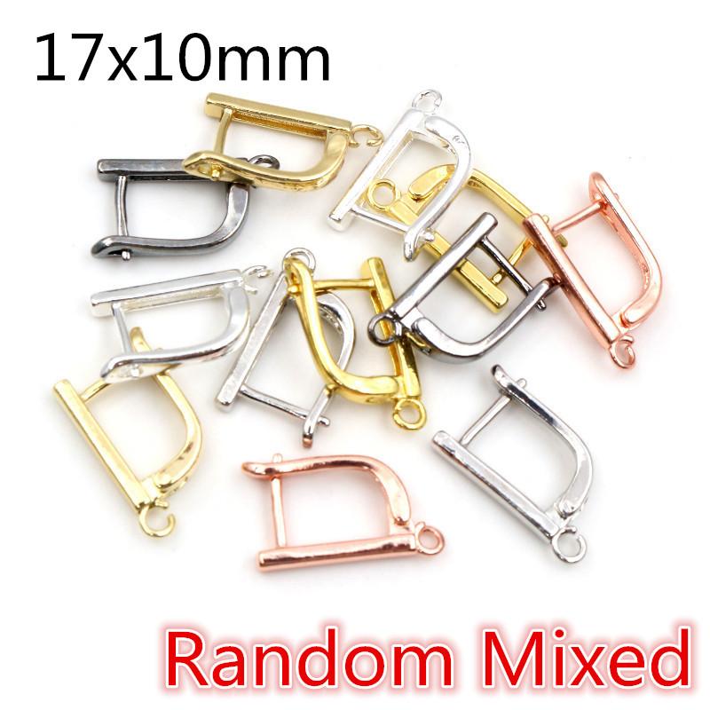 10pcs 3-Styles Gold Color French Earring Hooks Lever Back Open Loop Setting for DIY Earring Clips Clasp Jewelry Making Findings