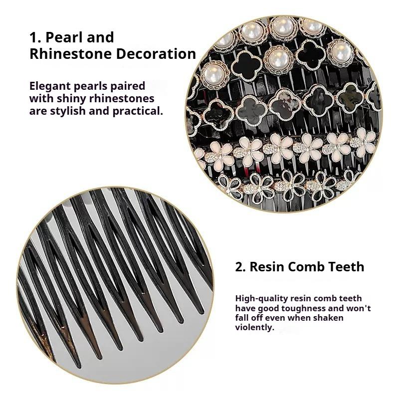 Stylish and Versatile Hair Clips for Women, Pearl Hair Combs for Wispy Hair, Bangs Clips, High-end Hair Accessories