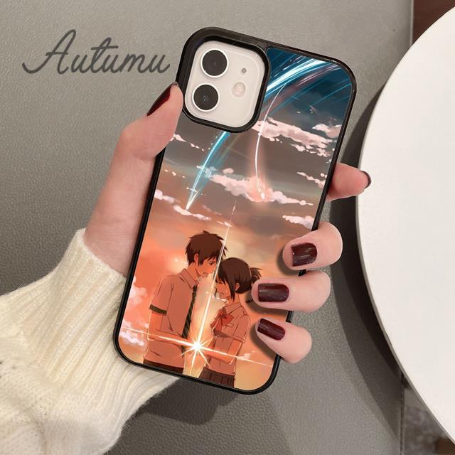 Dein Name Taki und Mitsuha Handyhülle für iPhone 11 12 13 14 Pro Max mini XR XS SE 2020 6S 7 8 Plus Samsung Galaxy S21 S22 Hülle