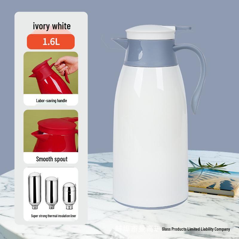 Large Capacity Cat Thermos with Glass Liner - Insulated Kettle for Home and Dorm Use