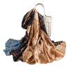 Large Silk Scarf for Women Spring and Summer New Silk Satin Imitation Silk Beach Sunscreen Scarf Shawl Long Silk Scarf