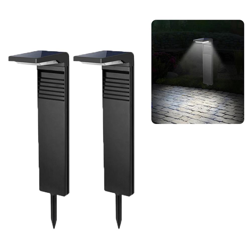 

YH0801 2PCS Solar Powered Lamp Waterproof Garden Grass Lawn Light with Stake White Light