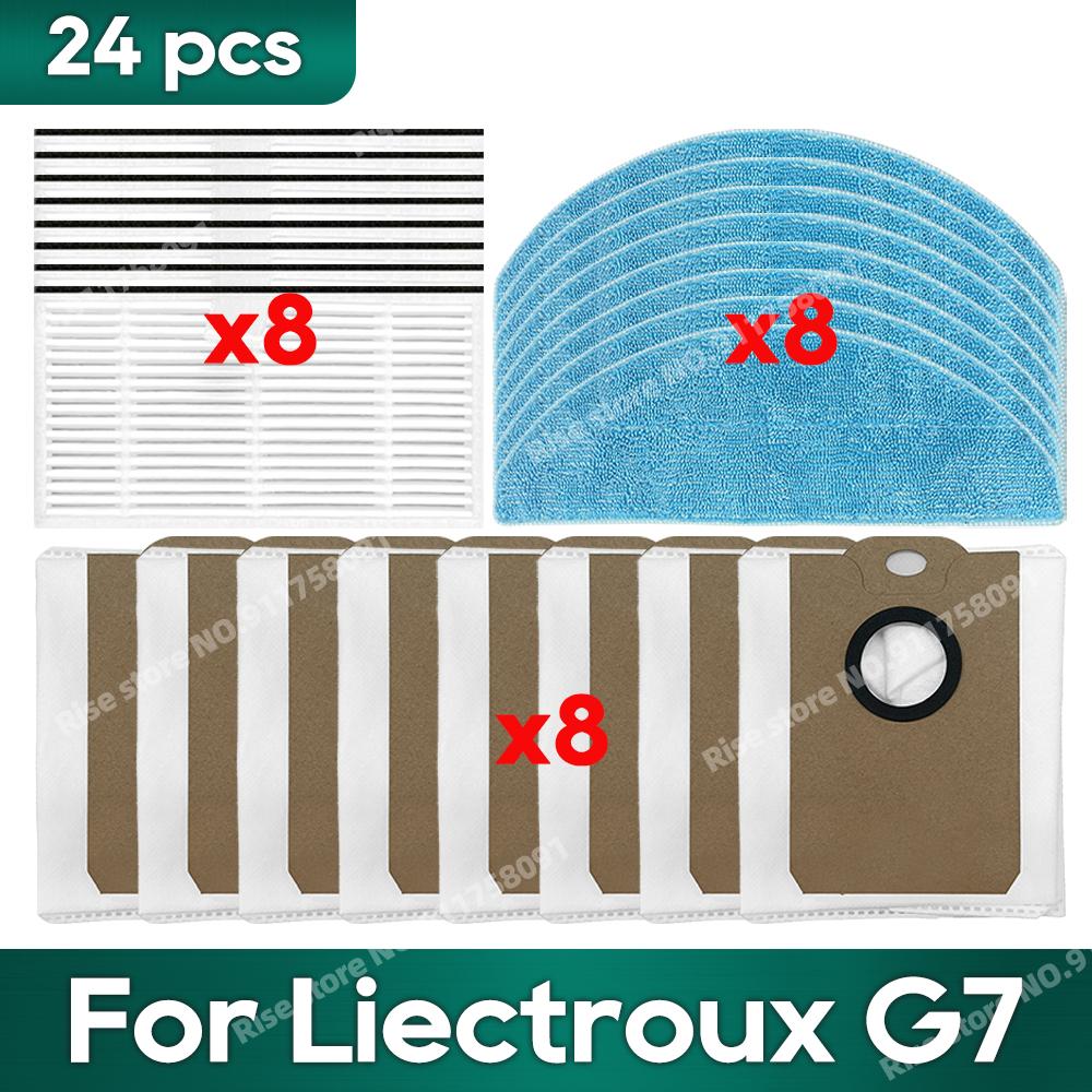 Zubehör Kompatibel für LIECTROUX G7 Staubsauger Hepa Filter Staubbeutel Ersatzteile Mopptuch