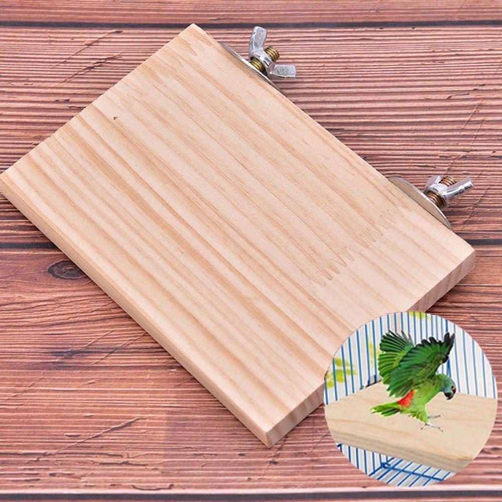 Wood Stand Platform Pet Bird Toys Parrot Rack Hamster Perches Paw Grinding Clean Cage Accessories for Gerbils Mice Wood Toys