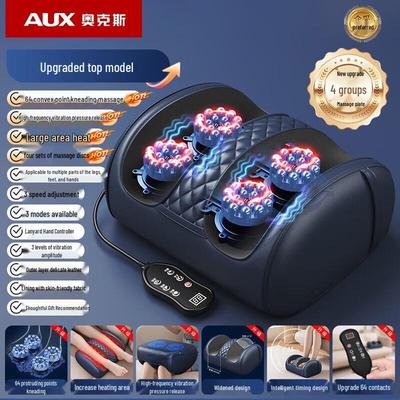 Aux Foot and Leg Massager with Dual Vibration and 64 Heads CN Plug (adapter Included)