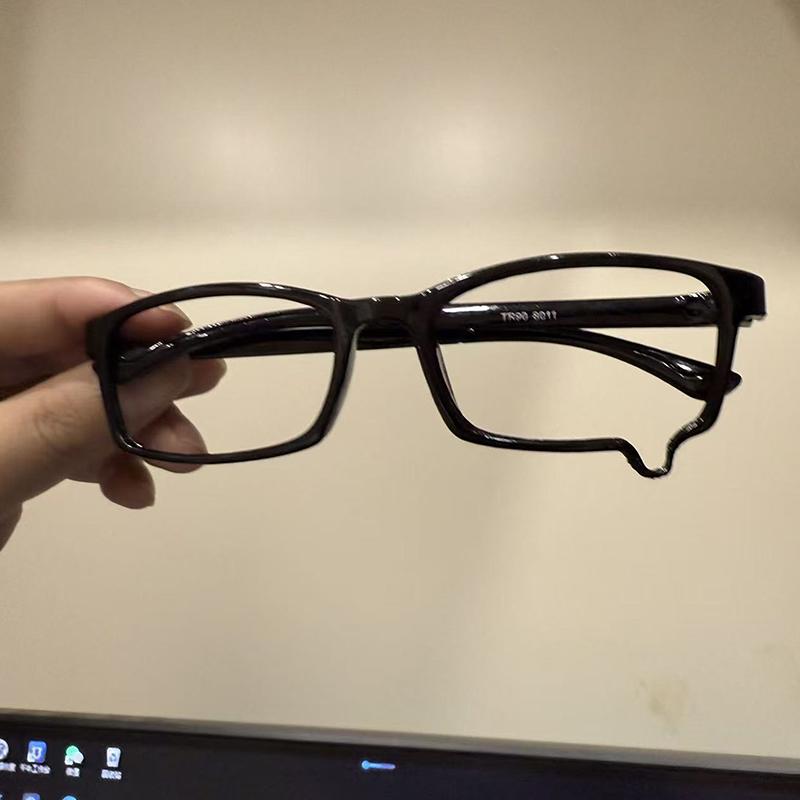 Anime Y2K Cosplay Glasses Without Lenses Unisex Teardrop Eyeglass Spectacles Eyewear Jewelry Costume Accessories Ornament Gift