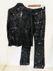 Completo e Pantaloni in Rete Ricamata con Paillettes di Alta Gamma - Collezione Primavera Inizio 2026