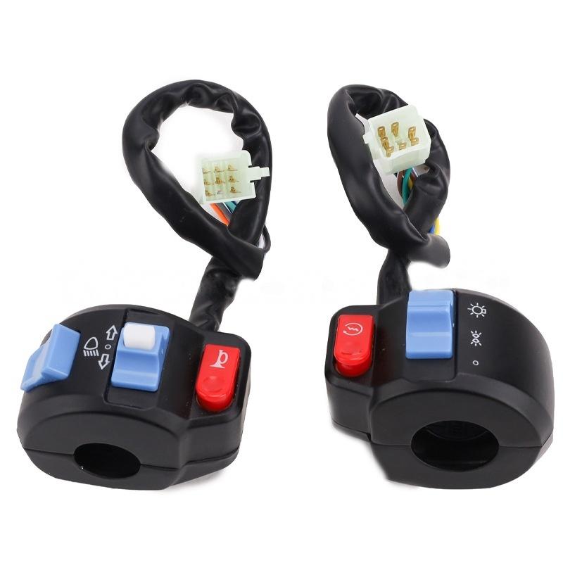 1/2Pcs Electric Bike Scooter Handlebar Switches Motorcycle Horn Button Turn Signal Button Switche Control For Gy6 50Cc 125Cc