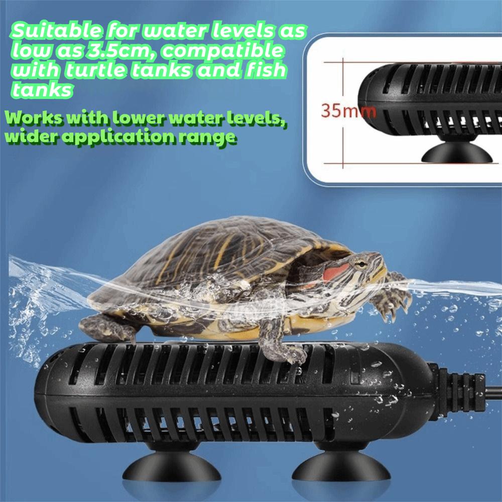 Quartz Glass Turtle Tank Heater Low Water Level Aquarium Thermostat Fish Tanks