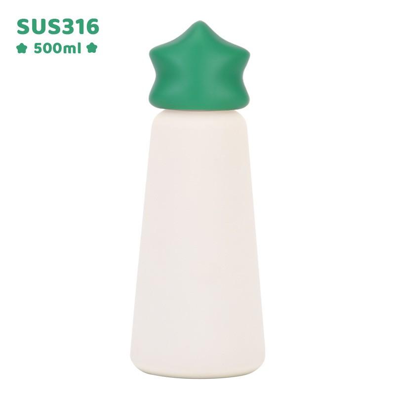 500ml Stainless Steel Vacuum Insulated Travel Mug Kids Students Outdoor Sports Portable Star Design