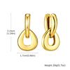 Chunky Geometric Hoop Earrings for Women, Circle Huggie Ear Jewelry, Stainless Steel Waterproof Earring Oorbellen Wholesale