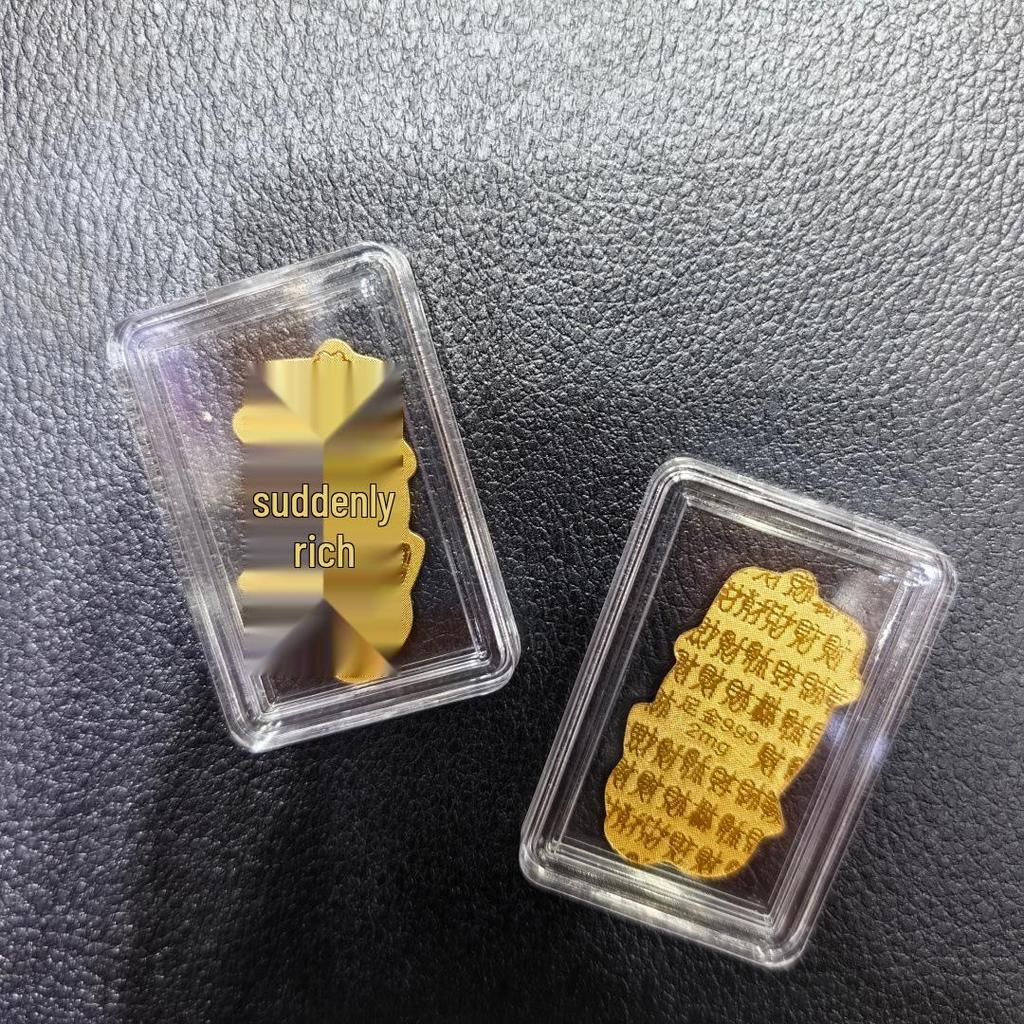 Gold Mobile Phone Sticker 999 Pure Gold - Prosperity & Wealth Charm Gift