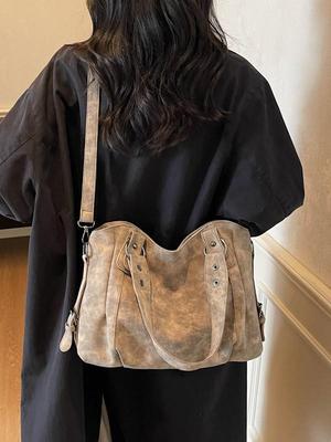 Autumn 2025 Fashionable Women's Large Capacity Crossbody Shoulder Tote