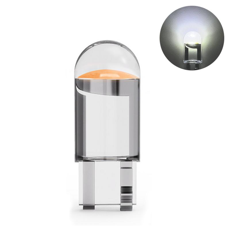 2 Stück/Set Auto LED T10 W5W Canbus Glas COB 6000k Lese-Innenraumleuchte Markierungskeil Kennzeichenleuchte Glühbirne 168 194 192 DC 12V Licht