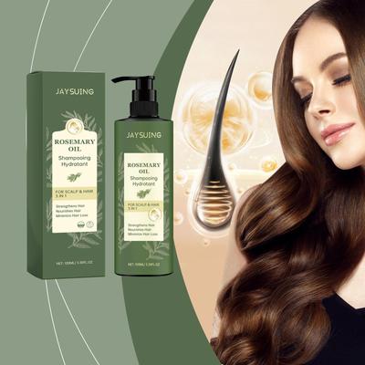 Shampoo all'Olio di Rosmarino, Cura dei Capelli Idratante e Volumizzante, Formula Detergente Delicata, Shampoo Lisciante e Nutriente