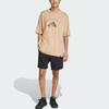 adidas Men's Casual Crew Neck Short Sleeve T-Shirt in Warm Sand