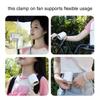 1pc Hipacool Portable Clip Fan 360° Rotatable 100 Speed Wind 12V USB Rechargeable Electric Fan Low Noise Mini Fan Clamp Anywhere
