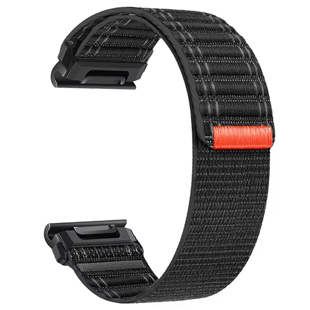 

Ремешок для Garmin Fenix 8 7 Pro 7S 6X 6 GPS 5Plus Venu 3 Tactix 7 Нейлоновый петлевой ремешок correa Fenix 8 7X 26мм 22мм Ремешок Quick Fit QuickFit 22mm чёрный
