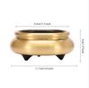 Home Decoration Accessories Copper Incense Burner Ornaments Smooth Incense Burner Large Edge Furnace Home Offerings 1pcs Censer