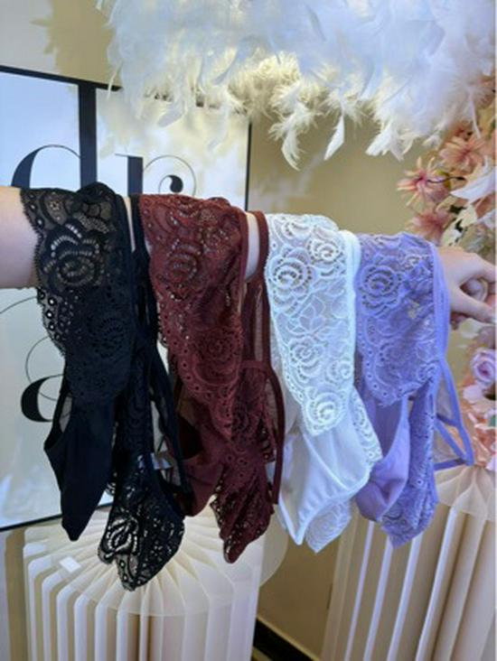 Lace Seamless Mesh Underwear with Pure Cotton Crotch - Lightweight & Sexy for Women