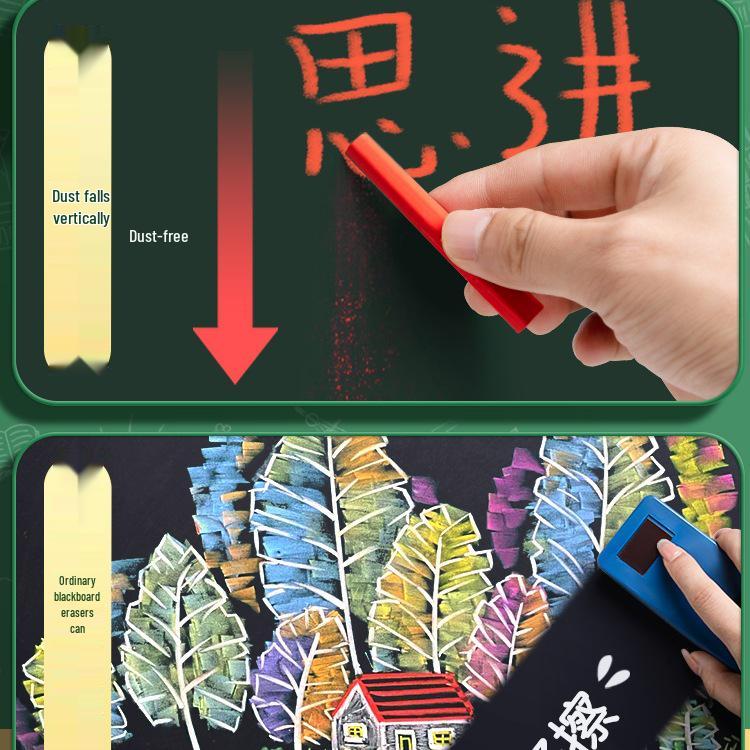 Dust-Free Bright Color Chalk for Kids - Keeps Hands Clean, Ideal for Teachers and Home Use.
