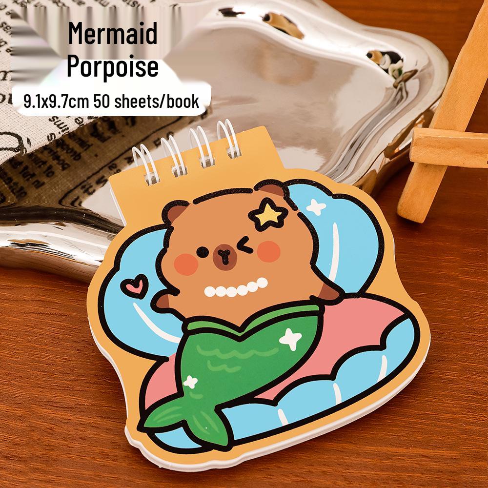 Capybara Cartoon Spiral Notebook – Portable Student Diary & Gift Stationery