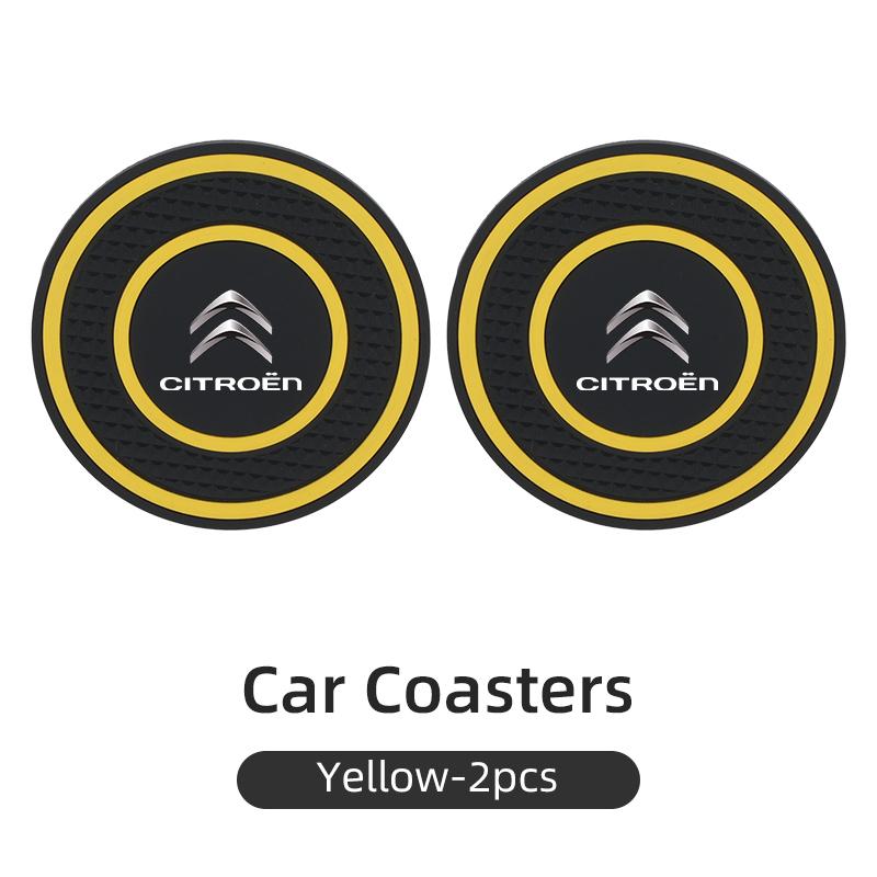 Silicone Double Ring Car Cup Mat Anti-Slip Insert For Citroen C4 C3 C5 C1 C2 Berlingo Celysee Cactus Picasso Aircross Saxo Grand aks256