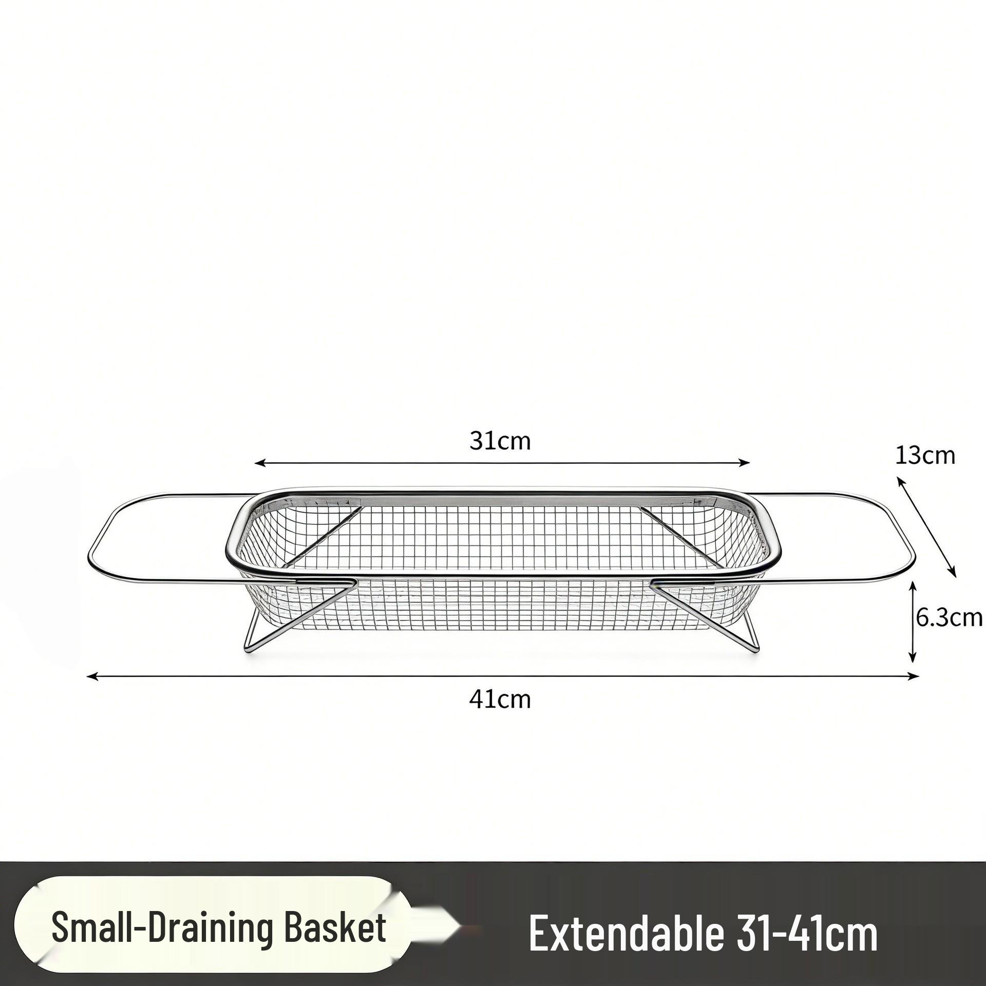 Stainless Steel Retractable Vegetable & Fruit Washing Drain Basket for Kitchen Sink