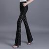 Women's High-Waisted Lace Wide-Leg Pants - Summer Bell Bottom Style