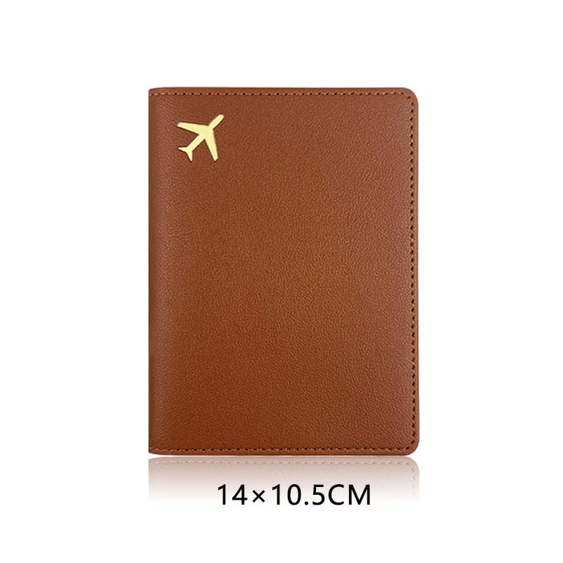 Étui pour passeport en cuir synthétique pour homme et femme, porte-cartes de crédit, porte-cartes de visite, porte-monnaie de voyage
