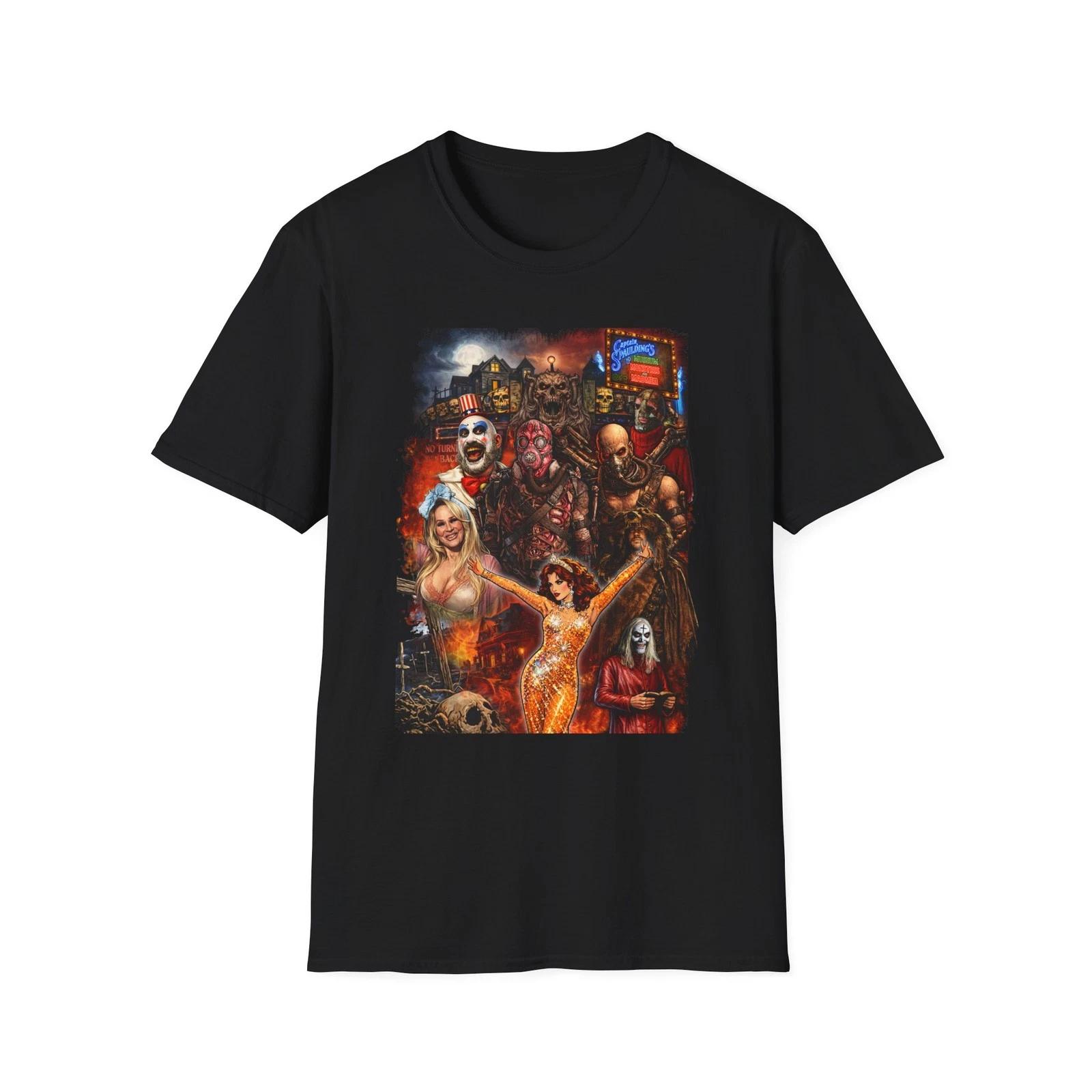 House of a 1000 corpses Collage T-Shirt | Vintage Slashers, Clowns, Zombies XXL