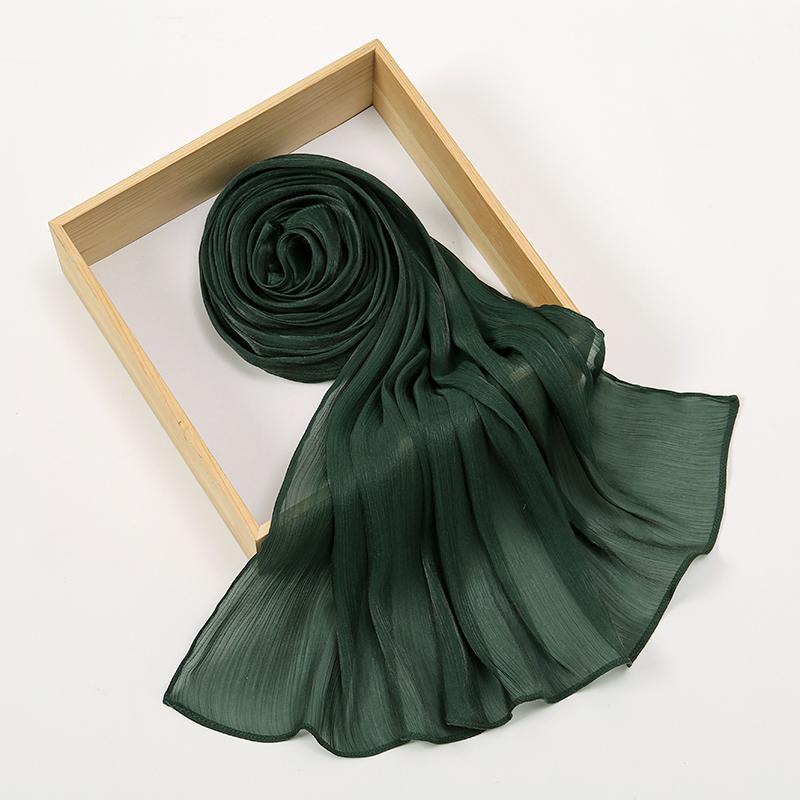 Plain Sparking Silk Feeling Satin Shawls Scarf Glitter Shimmer Wrap Beach Cover Stole Bufandas Muslim Hijab 180*70Cm
